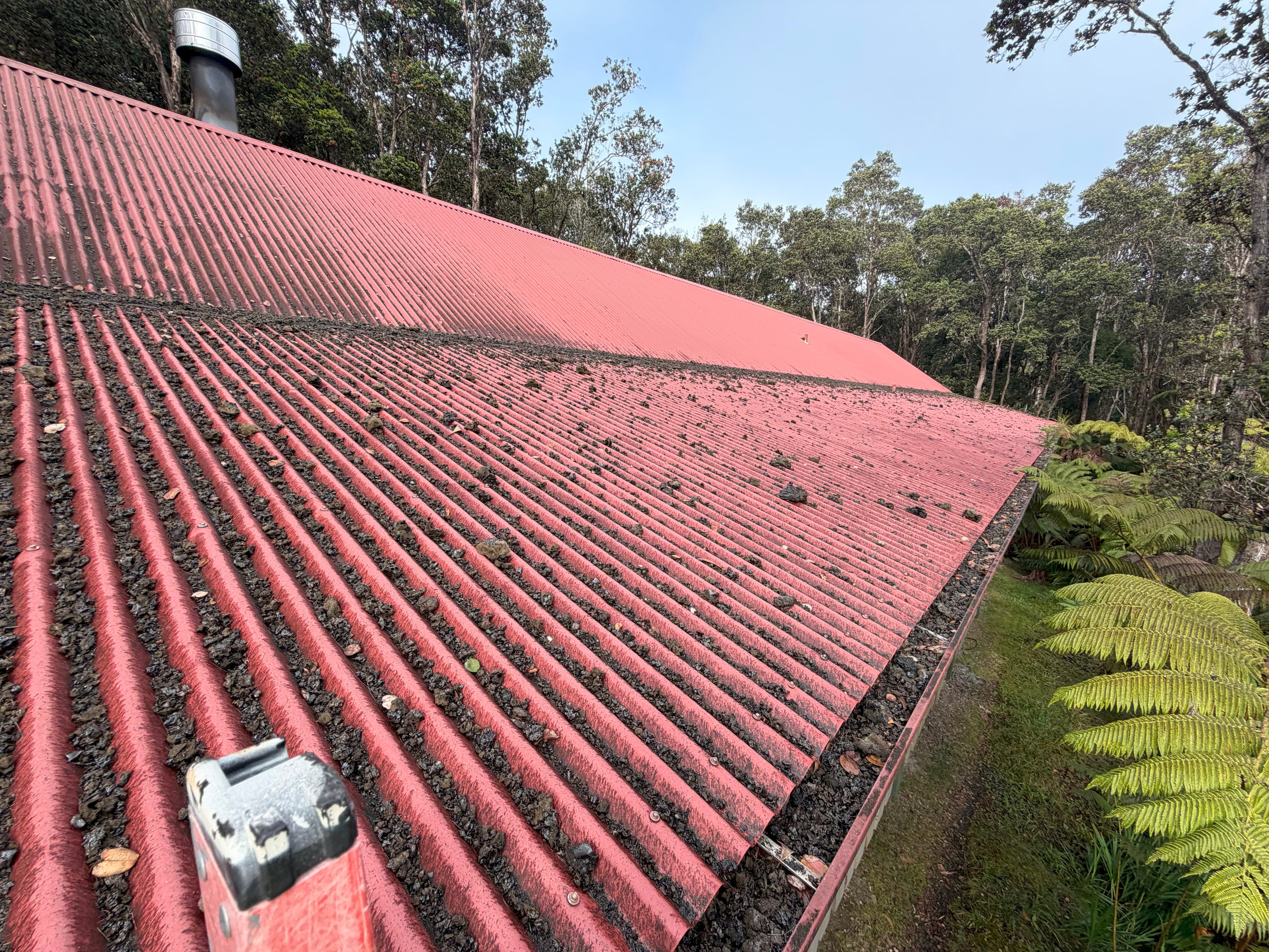 Roof before soft washing in Oahu Hawaii